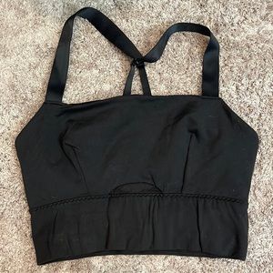 Athleta longline black sports bra